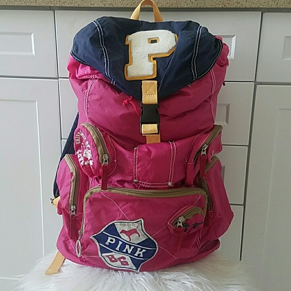 pink camping backpack